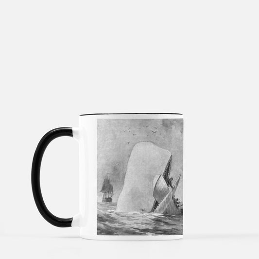 Moby Dick 11 oz Mug (Black + White)